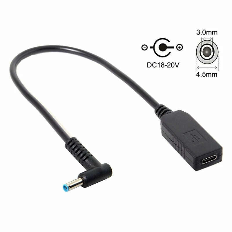 Usb 3.1 Type C Usb-C To Dc 20V 4.5 3.0Mm For Dell Hp Power Pd Emulator Trigger Cable |