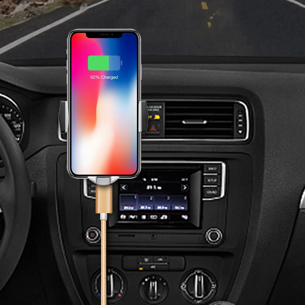 Автоматическое беспроводное автомобильное зарядное устройство для i-phone Android
