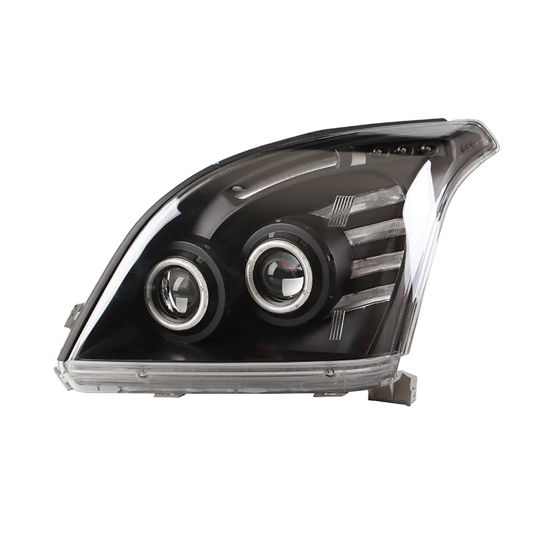 Головной светильник в сборе для Toyota Land Cruiser Prado 2003-2009 светодиодный halo