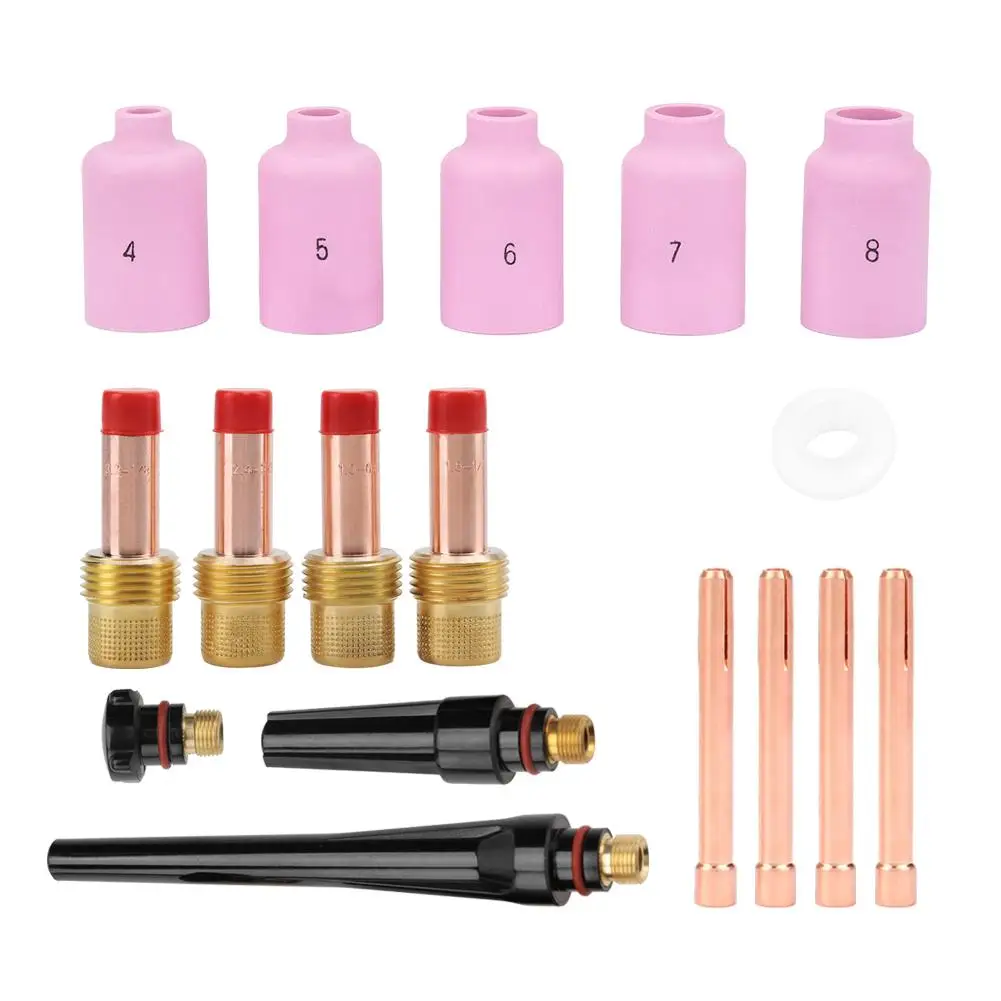 17pcs/set WP 17 18 26 Series TIG Welding Torch Consumables Accessories Torches New | Инструменты