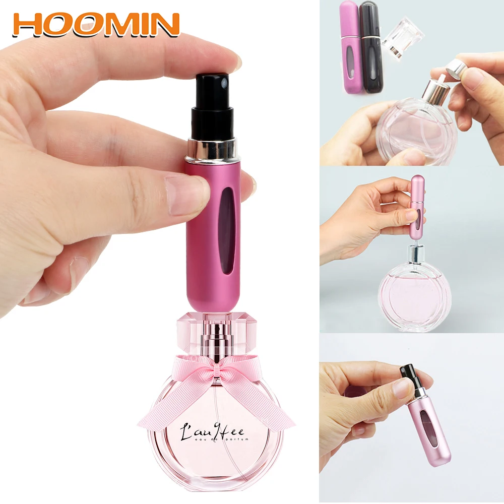 HOOMIN 5 мл многоразовый портативный флакон для духов алюминиевая мини банка