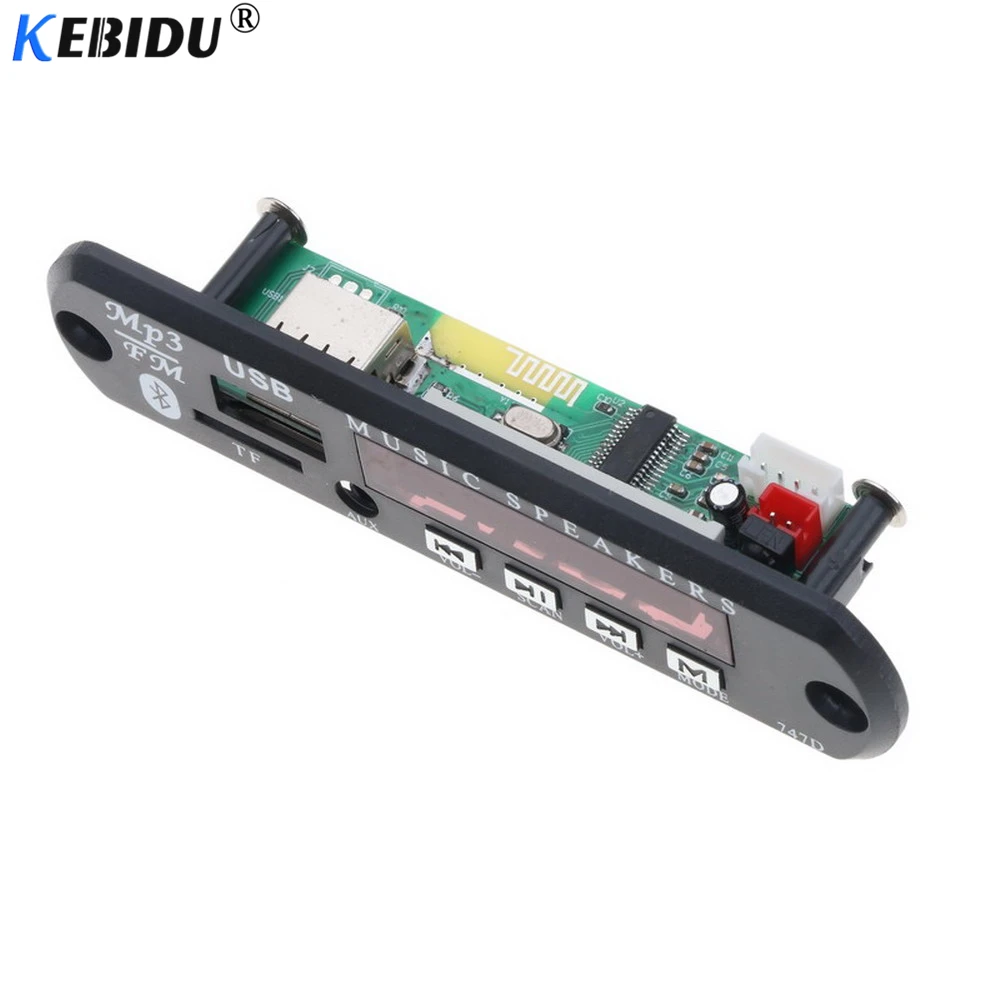 Kebidu Bluetooth MP3 плеер декодер плата FM радио TF USB 3 5 мм AUX модуль приемник автомобильный