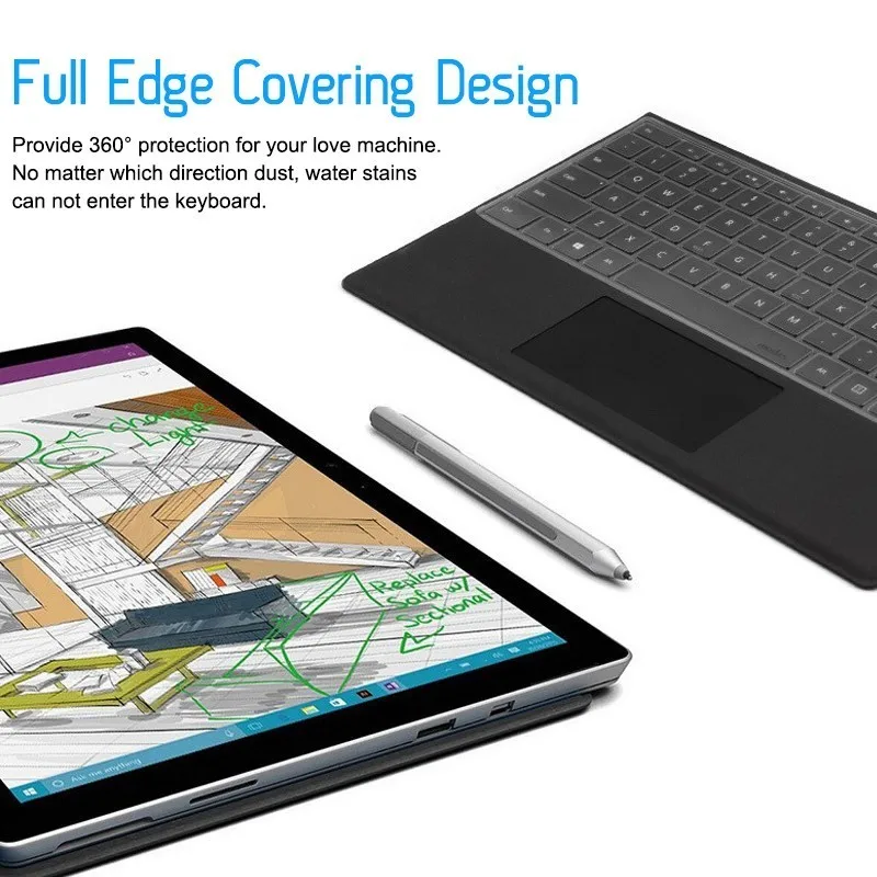 Защита для клавиатуры ноутбука чехол Microsoft Surface Pro 4/5 11 дюймов плоский ноутбук