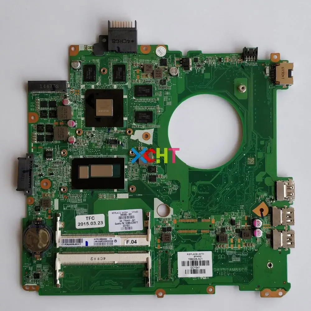 

768005-501 768005-001 768005-601 DAY31AMB6C0 850M/4GB i7-4510U for HP Envy 14-U Series 14T-U000 NoteBook PC Laptop Motherboard