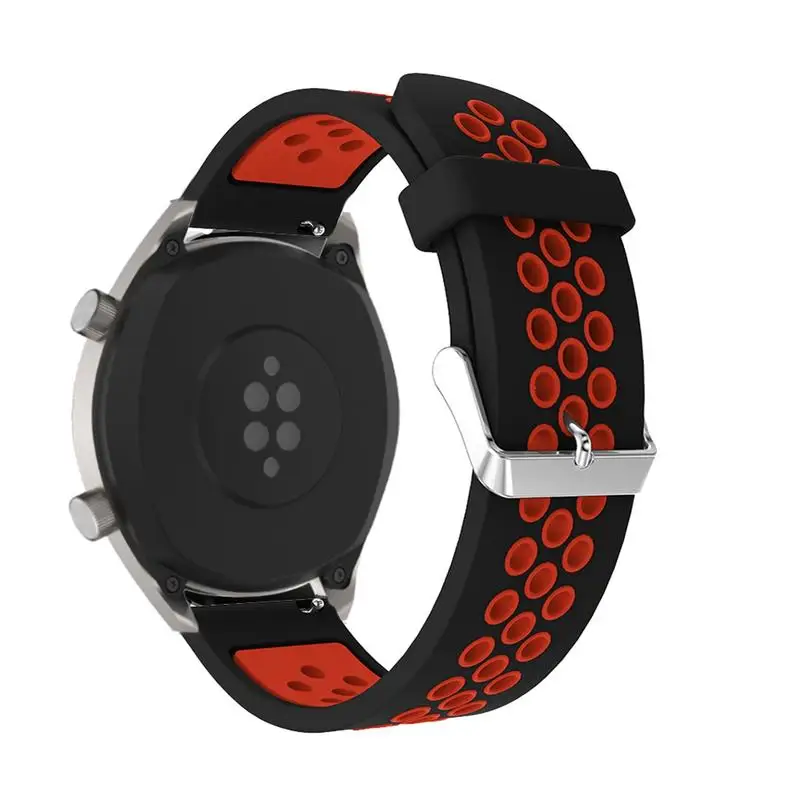 Силиконовый ремешок для huawei Watch GT унисекс Двухцветный силиконовый с круглым