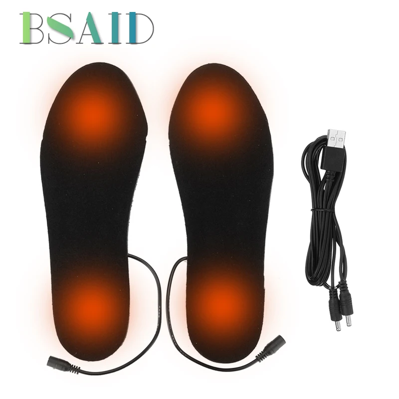 

BSAID USB Electric Heated Insoles Women Men Heating Shoe Insole Winter Warm Insoles For Shoes Boots Heater Warm Foot Pads Insert