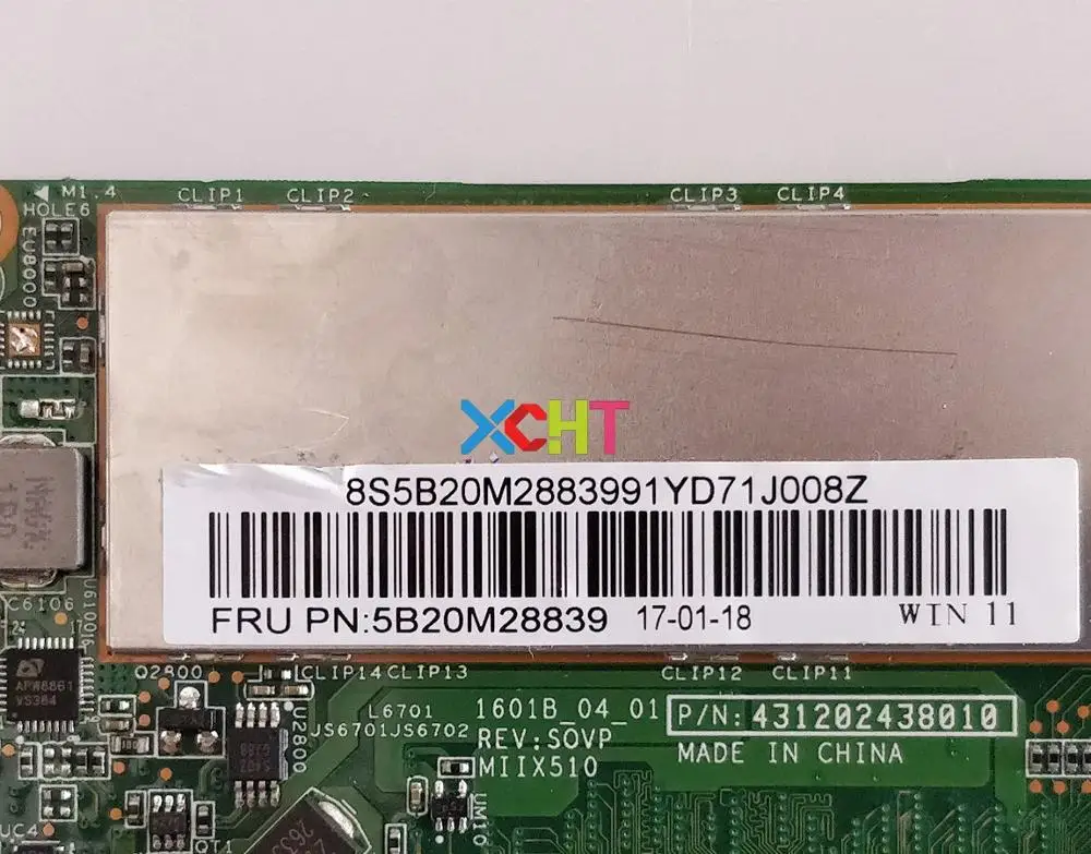 5B20M28839 w i5 6200U CPU 8GB RAM для Lenovo Ideapad Miix 510 12isk PC материнская плата ноутбука