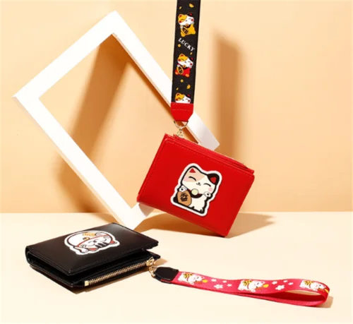 2019 Cute Cat Wallet Women Coin Bag Case Leather Simple Bifold Small Handbag Purse | Багаж и сумки