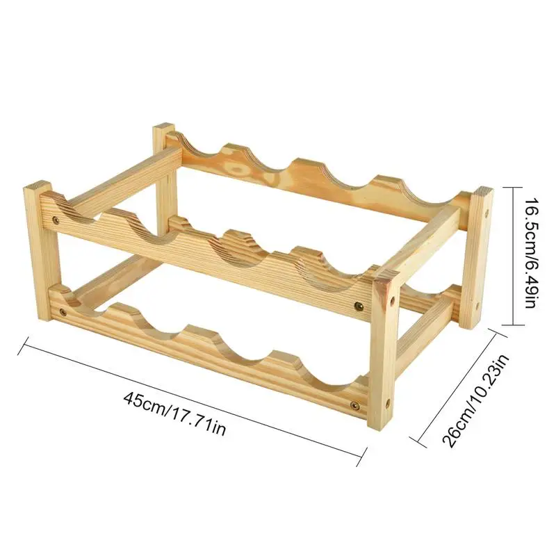 

Solid Wood Household Wine Rack Creative Wine Rack Wooden Wine Bottle Storage Rack European Wine Bottle Rack