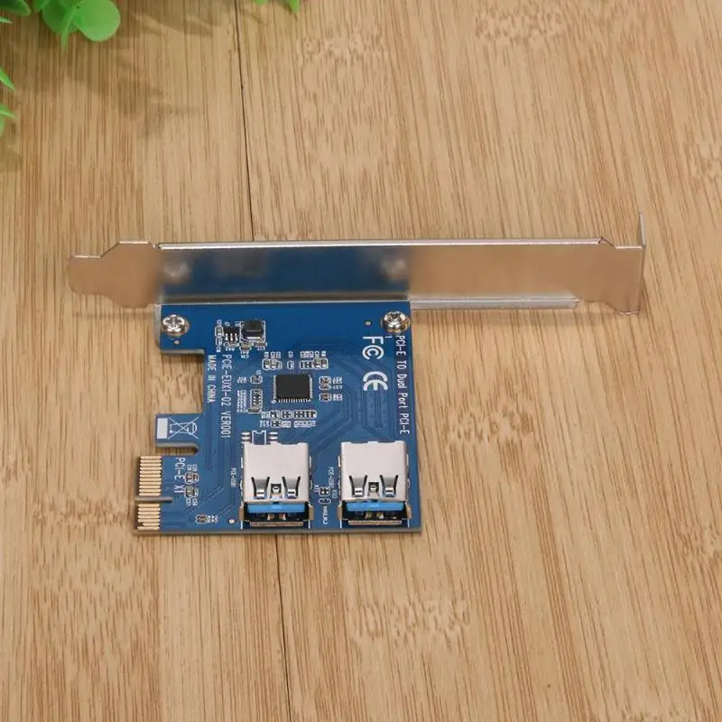 PCI Express e до Dual USB 3 0 Порты и разъёмы Extender конвертерная плата адаптера Плата