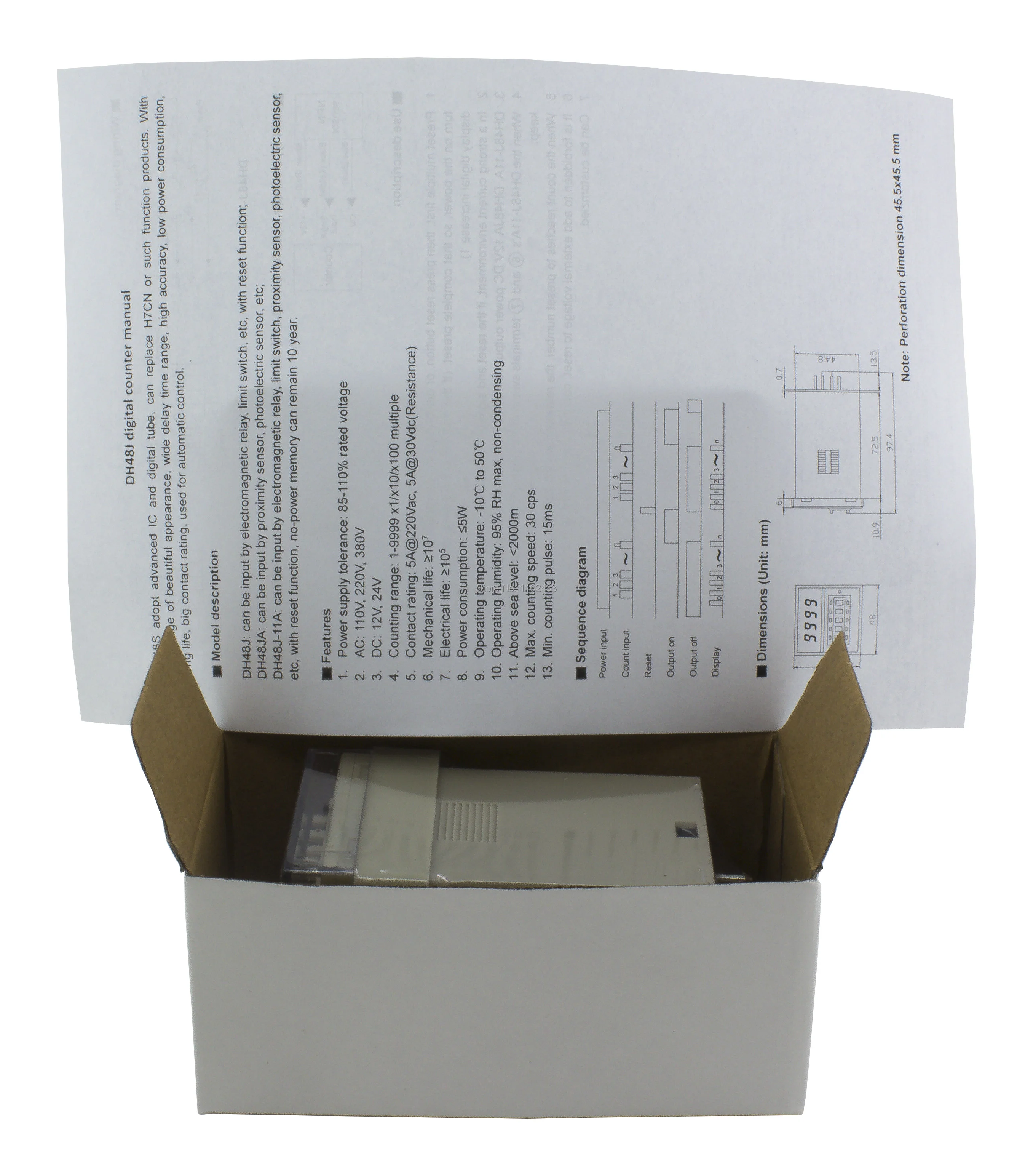 8 контактный сигнал цифровой счетчик реле DH48J серии AC 220V 110V 36V 380V AC/DC 24 240V 12V 24V|relay