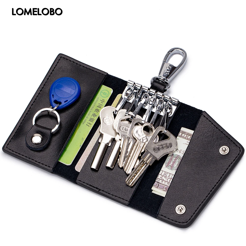 Lomelobo кошелек для ключей из спилка унисекс Мужской многофункциональный монет