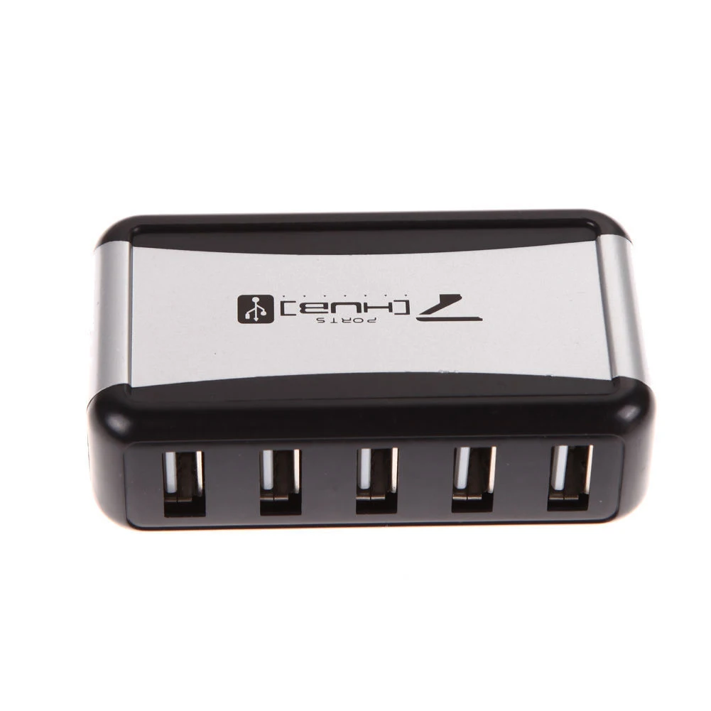 Новейший портативный 7 портовый высокоскоростной концентратор USB 2 0 с адаптером