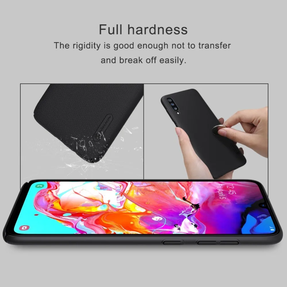 Чехол NILLKIN для Samsung A70 Супер Матовый чехол противоскользящий жесткий накладка из
