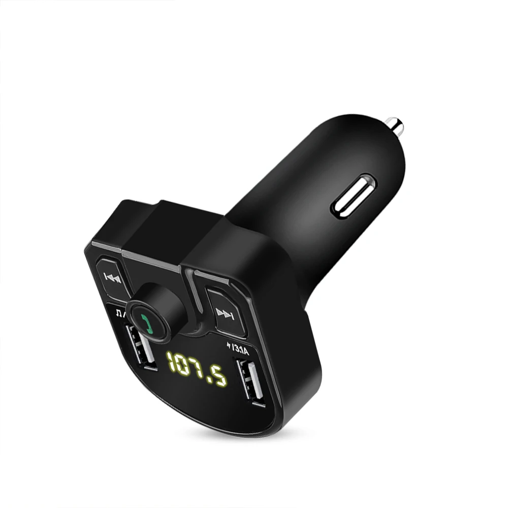 Автомобильный FM-трансмиттер беспроводное зарядное устройство с двумя USB-портами