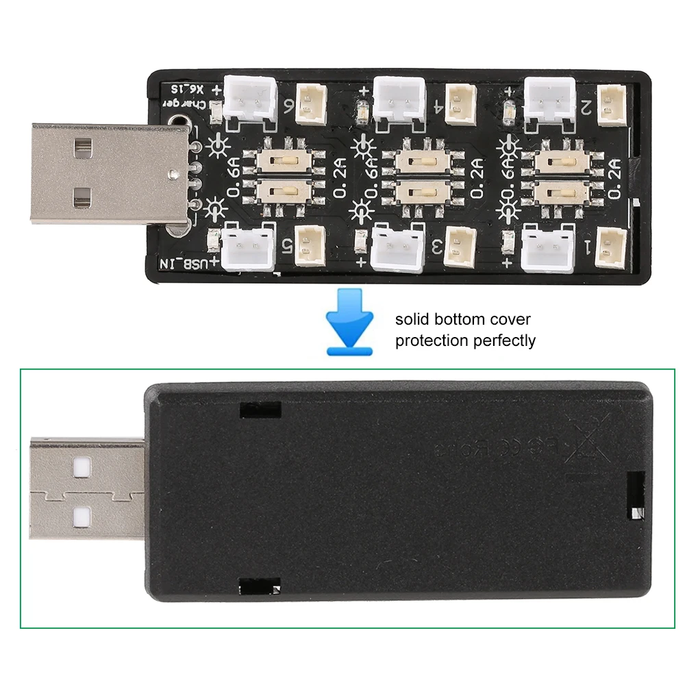 1S LiPo батарея USB зарядное устройство LiHV 6 каналов для 3 7 V/4 35 V батарея|Зарядные