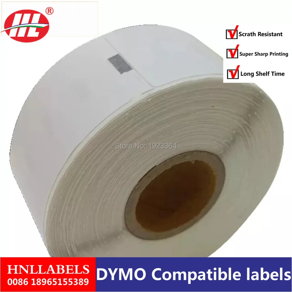 Совместимые с Dymo этикетки 11352 11252 54 мм x 25 500 этикеток в рулоне LabelWriter Turbo Twin 400