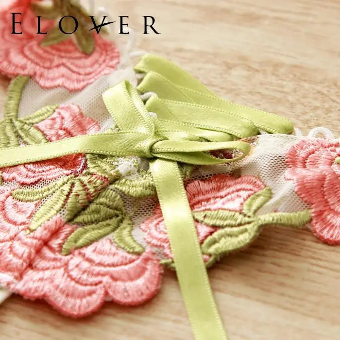 Сексуальное нижнее белье с вышивкой Elover эротическое прозрачное кружевное