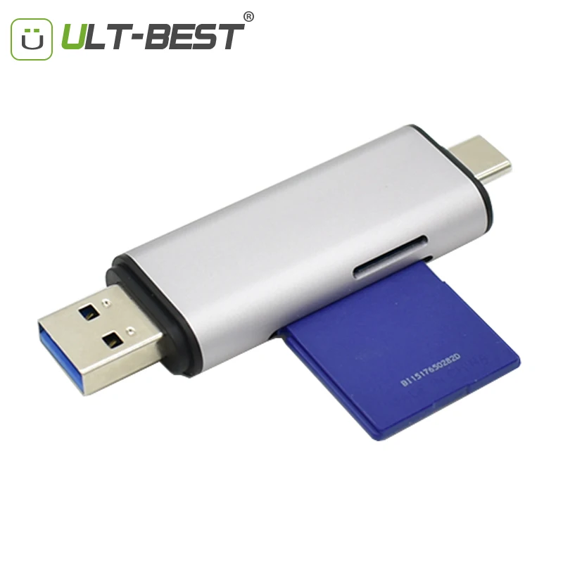 USB Type C 3 0 OTG Устройство для чтения SD карт TF Micro SDXC SDHC MMC|Картридеры| |