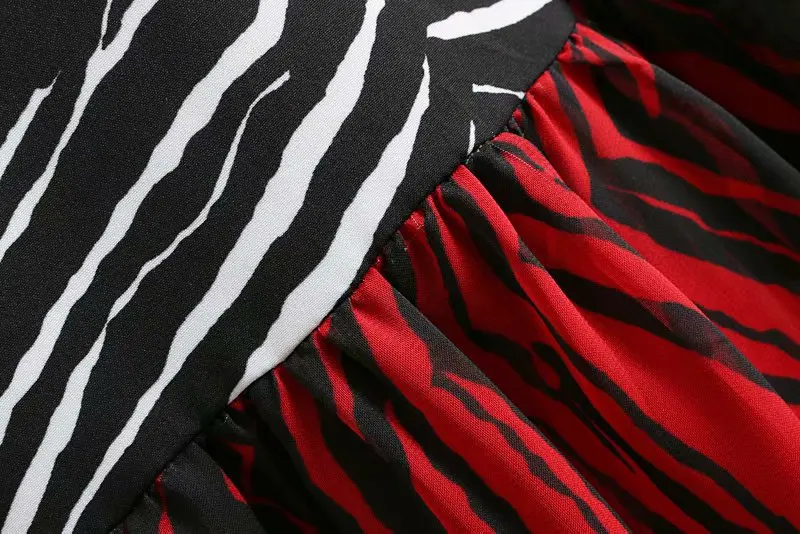 Женское весеннее платье 2019 Новое модное винтажное до середины икры в полоску с