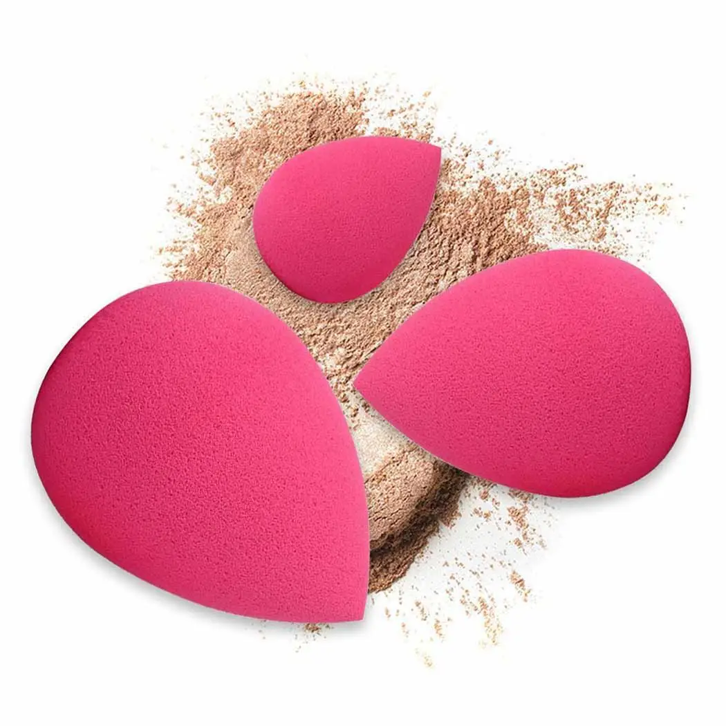 3 шт Фонд Губка в форме капли Повседневное порошок розовый красный фиолетовый