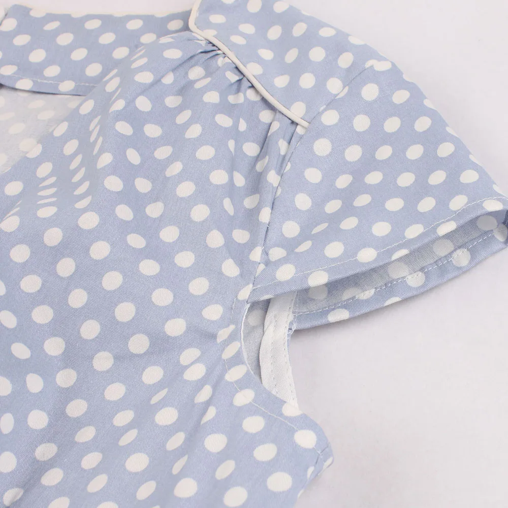 Женское платье в горошек Joineles винтажное стиле ретро с высокой талией и короткими