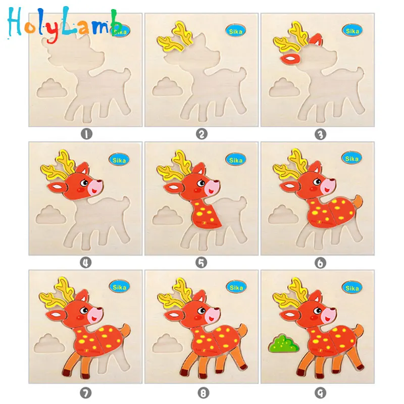 1 шт красочные детские деревянные игрушки развивающие развития развить