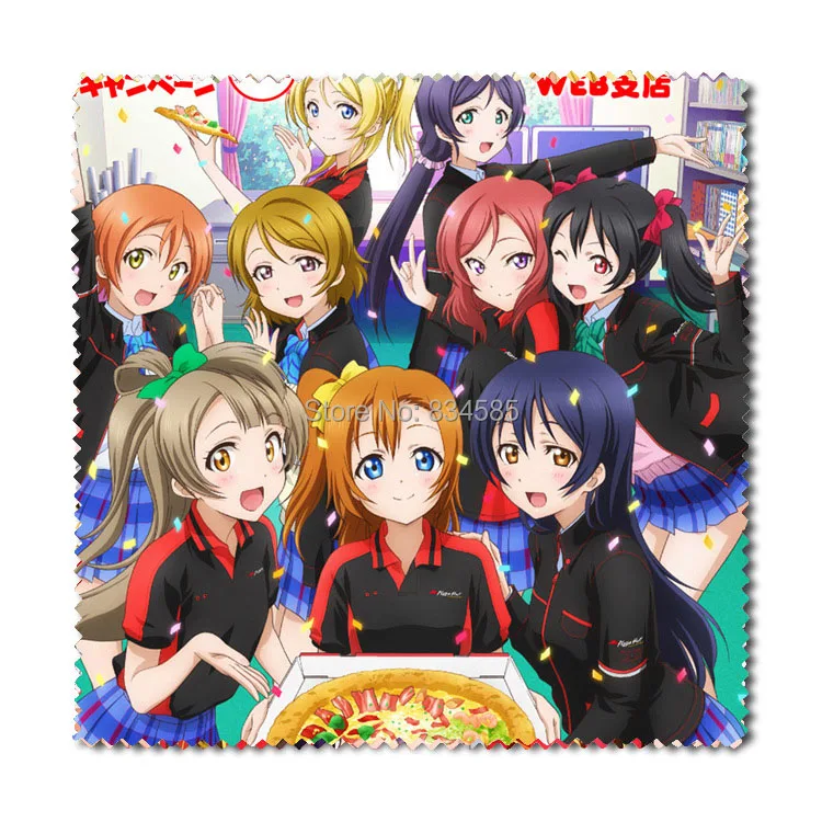 2 шт./компл. аниме Love Live! Школьный идол проект красочные очки линзы очки чистая ткань очиститель экрана ноутбука ткань для очистки