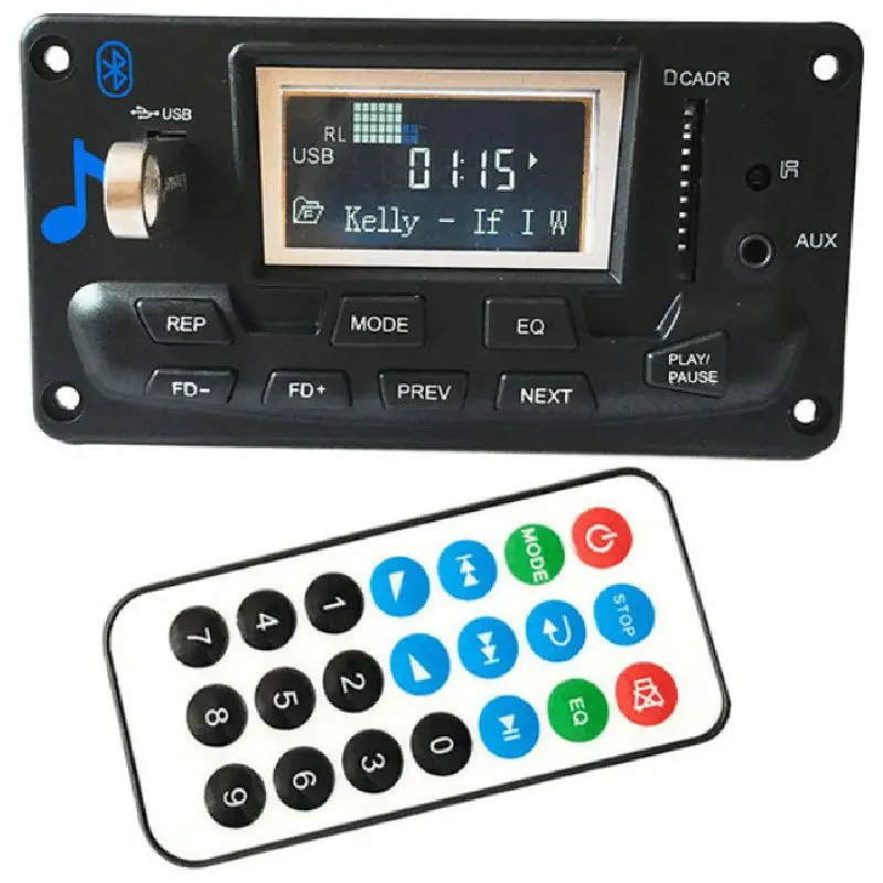 Bluetooth Mp3 декодирующая плата модуль Led Лирический 12 В Diy Usb/Sd/Mmc Wav декодер Запись