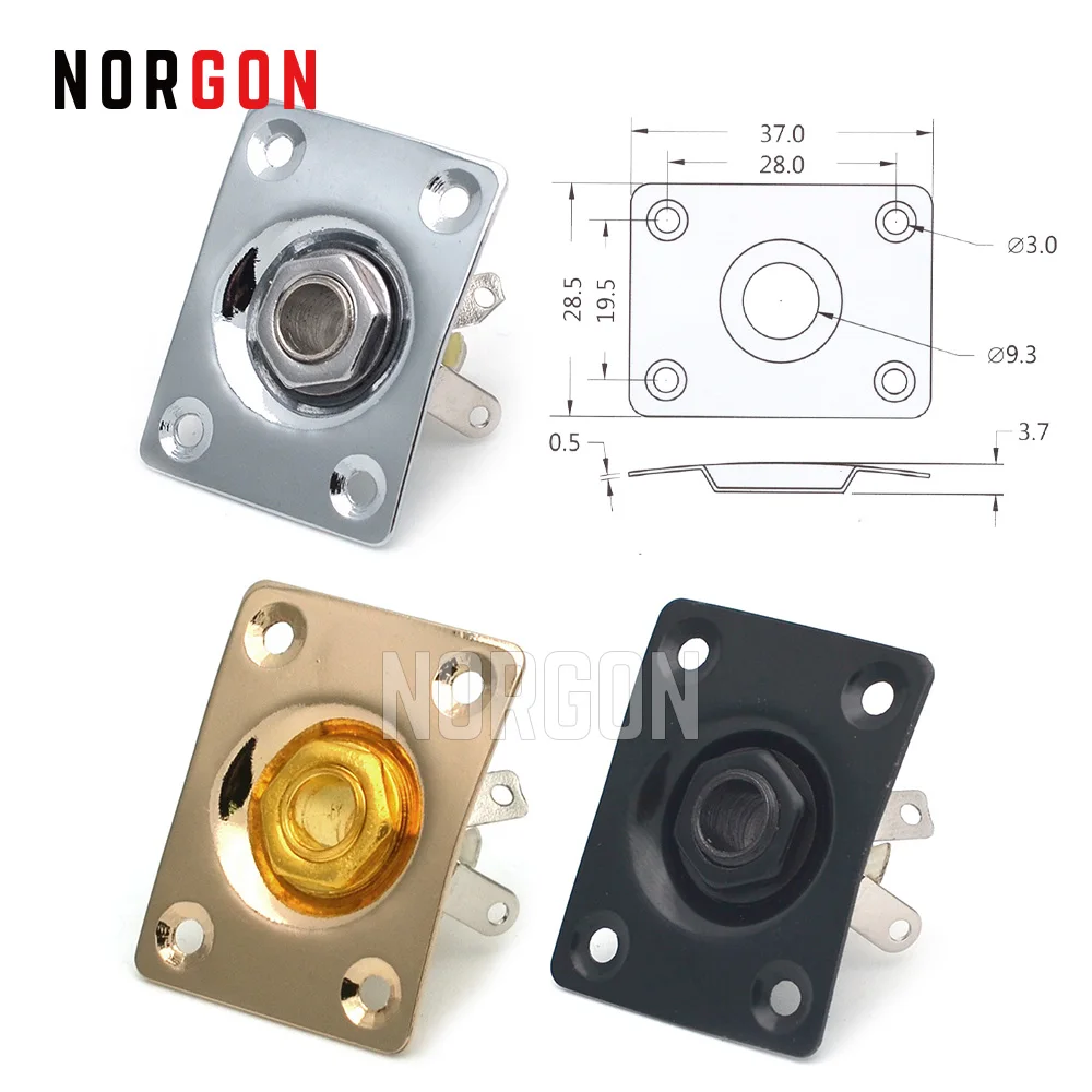 Norgon Electric Bass гитарный разъем 1/4 Запчасти и аксессуары квадратной формы