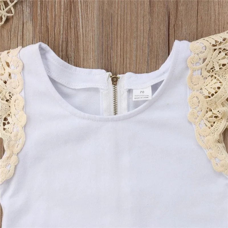 2 шт. Кружевное боди с цветочным принтом и рукавом фонариком|Комплекты одежды| |