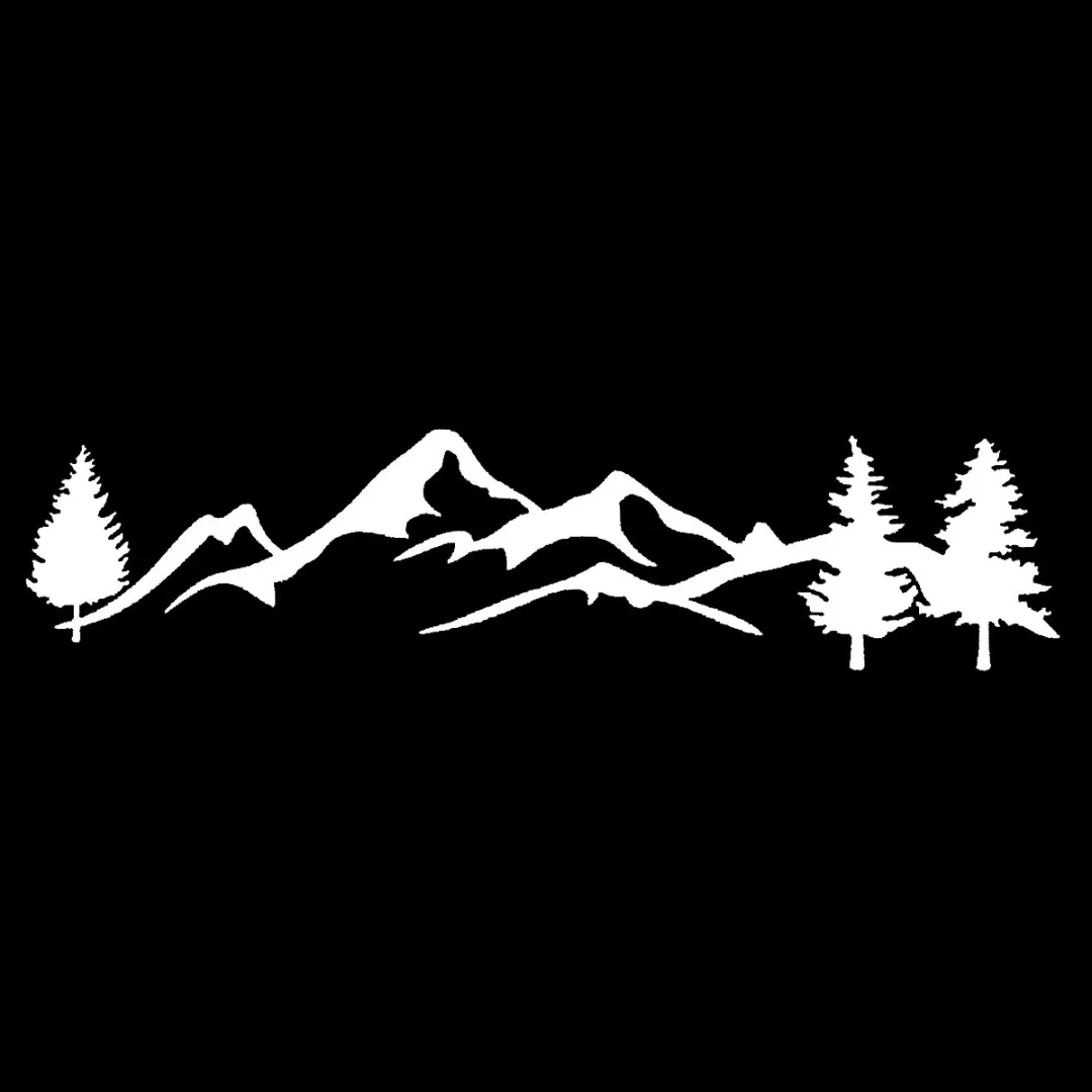 

New Arrival 1pc 100cm Tree Mountain Forest Car Sticker 2 Colors SUV RV Camper Offroad Decal Car DIY Decoration