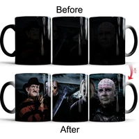 horror movie jason voorhees cheat changing color mugs cup ceramic coffee mug cup best gift