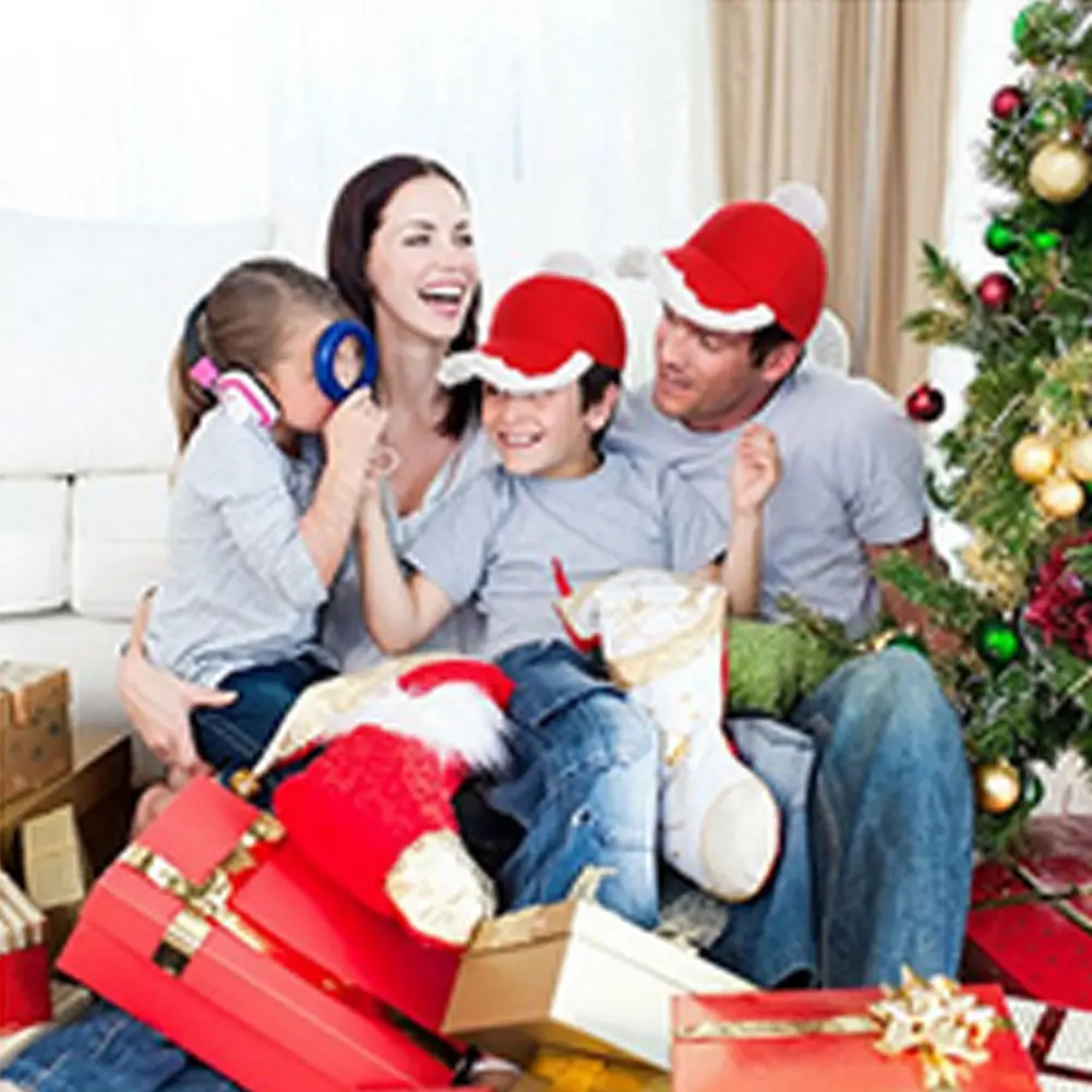 Christmas Cap Thick Ultra Soft Plush Santa Claus Holiday Fancy Dress Hat |