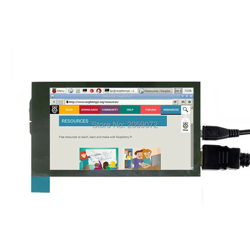 Raspberry Pi 3B +/4B zero W LCD 3 5 дюймов HDMI 480*800 Емкостный сенсорный | Компьютеры и офис