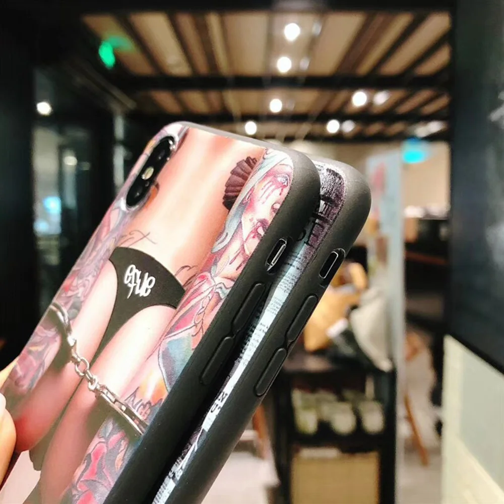 Foaber для iPhone X Xs Max XrFashion Женственная Дамская обувь чехол телефона татуировки