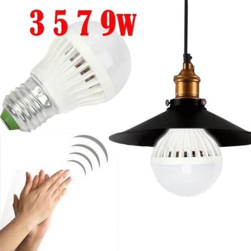 

3-9W E27 LED Bulb 5730 Sound Sensor Auto PIR Motion Detection Lamp Light