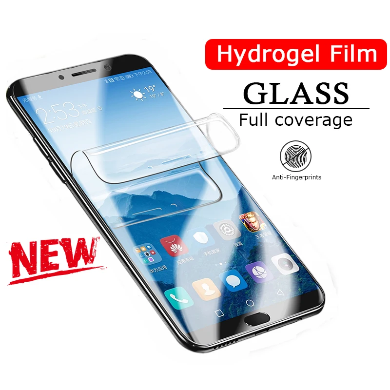 Гидрогелевая пленка 20D с полным покрытием для Huawei P10 P20 Lite Plus PRO Honor 9 8 10 V10 mate мягкая