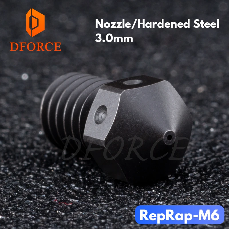DFORCE закаленной Сталь RepRap M6 насадка 0 4/3 мм V6 для печати пей PEEK или нить из