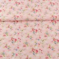 100 cotton fabric sewing pink printed flower designs tecido scrapbooking bedding twill cloth quitling patchwork home textile
