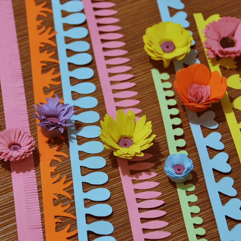 Разноцветные трехмерные бумажные полоски ручной работы рулон бумаги для цветов