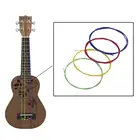 4 шт. радужные цветные нейлоновые струны для укулеле U104 Струны для Гитары Струны для укулеле серебристо-белые детали и аксессуары