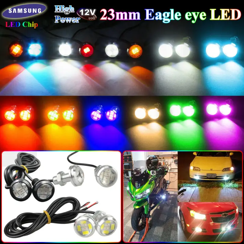 

DRL LED Eagle Eye Lights 23MM 5630 5730 SMD 6 LED 9W Car Auto Daytime Running Lights Turn Signal Fog Lamp Dual Color Switchback