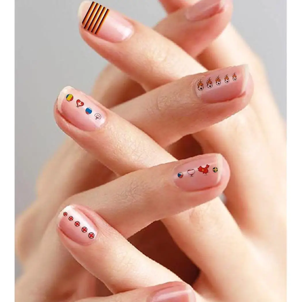 46 шт. DIY наклейки для ногтей s украшения Футбол Спорт логотип наклейка