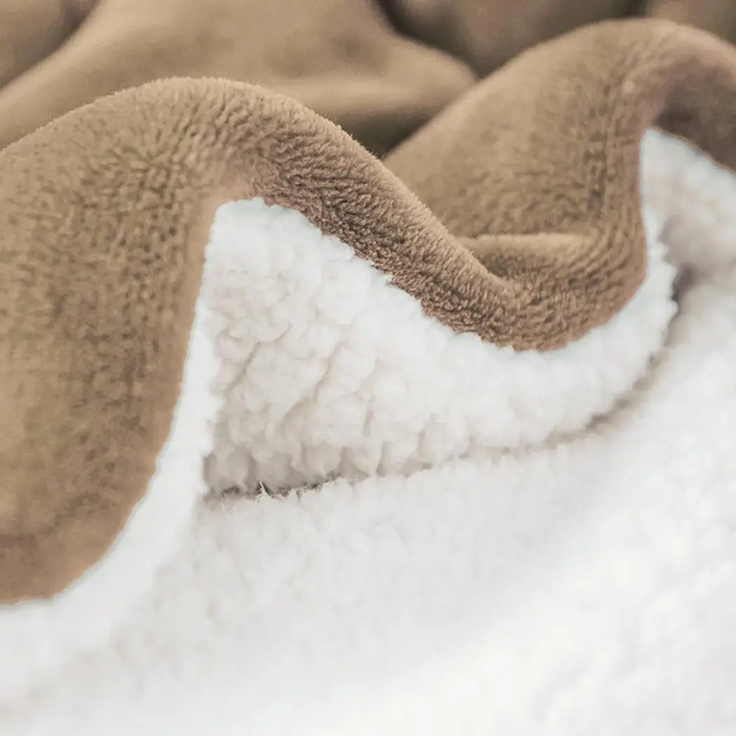 Soft Flannel Dual Layers Thicken Plush 850g Home Warm Modern Blanket Solid |