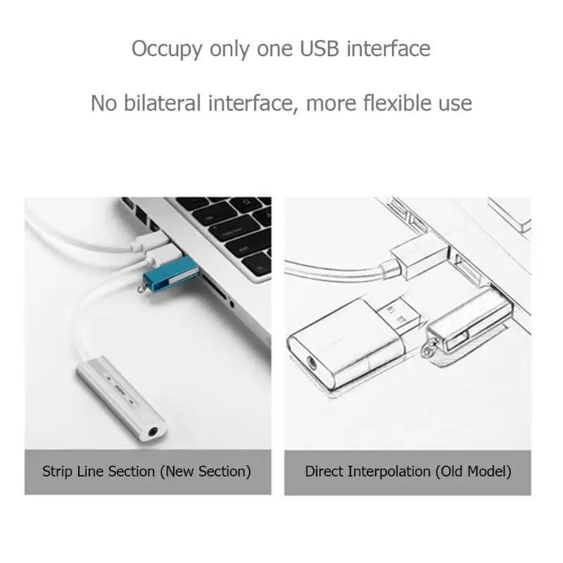 Внешняя звуковая карта 2 в 1 USB разъем 3 5 мм 7 каналов 3D Аудио гарнитура микрофон