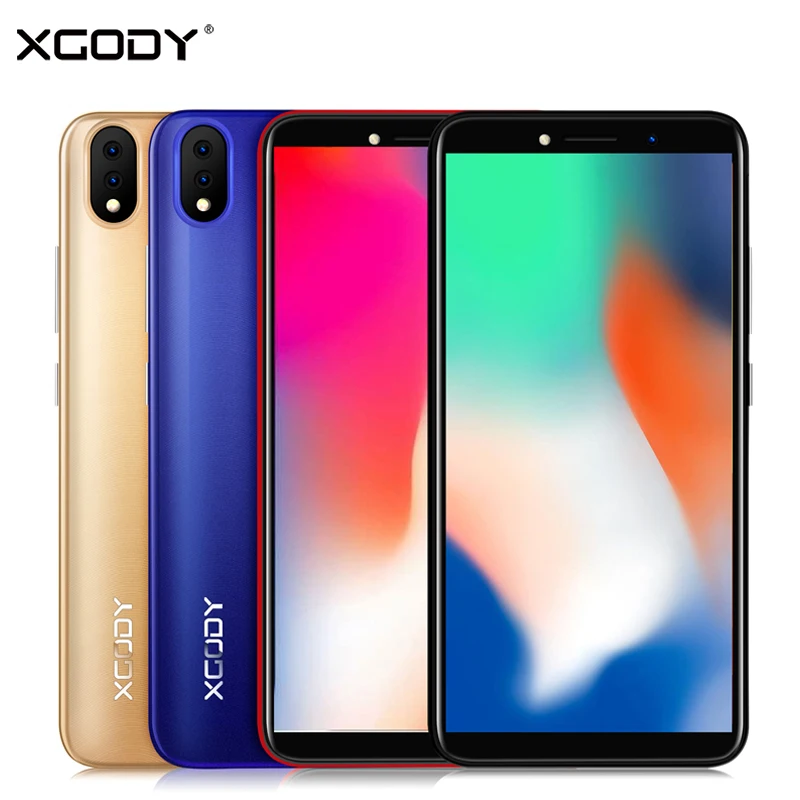 XGODY Новый 3G смартфон Android 8 1 5 дюймов 18:9 полный экран MTK6580 четырехъядерный 2 Гб ОЗУ 16