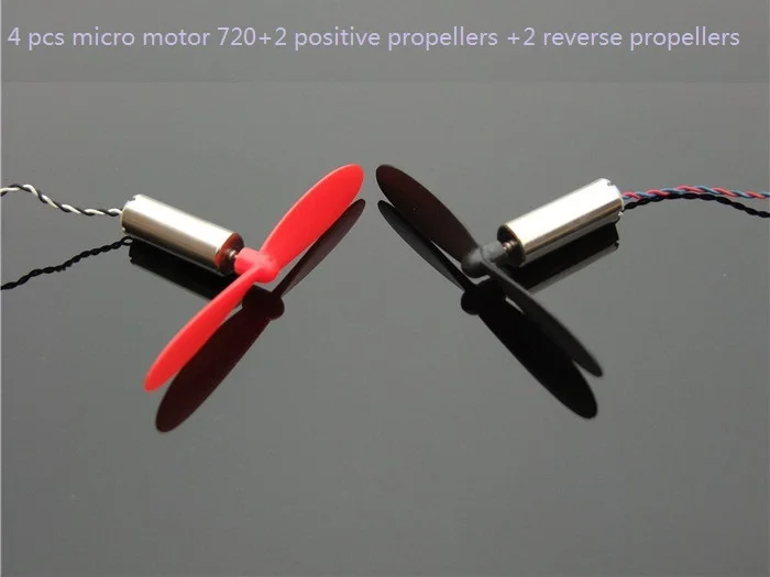 4 шт. микро 720 Бескаркасный двигатель для DIY вертолета 3.7VDC 45000 об/мин 7*20 мм + 2