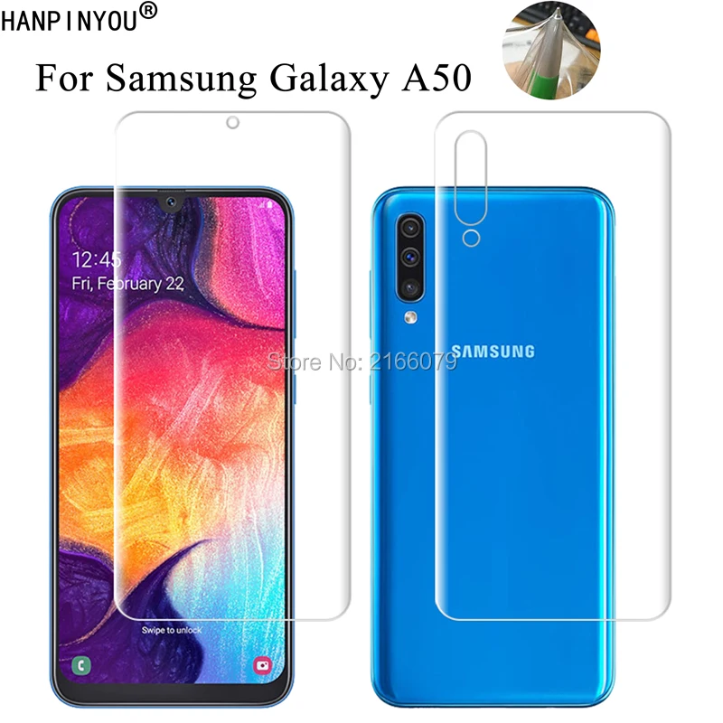 Защитная пленка для Samsung Galaxy A50, A505FD, прозрачная, с инструментами (не стекло)