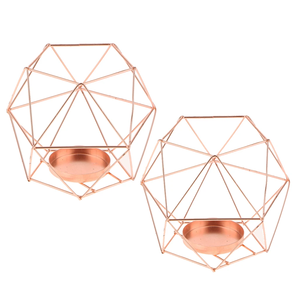 2 шт. 3D геометрические подсвечники для чайного освещения подставки столбов